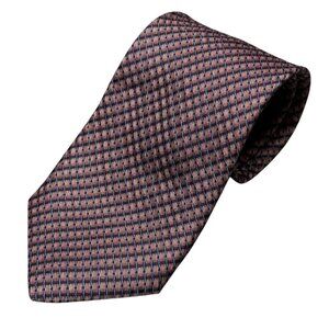S.T. Dupont Paris Tie 100% Silk Satin Made in Italy Geometric 3.75"